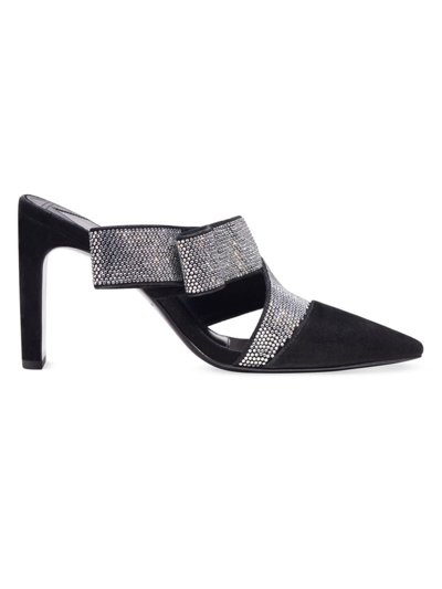 Kate Spade Women's Bianca Suede Crystal Wrap Pumps In Black