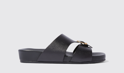 Scarosso Dodi Black - Man Sandals Black In Black - Calf