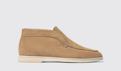 Scarosso Leonardo Ankle Boots In Beige - Suede