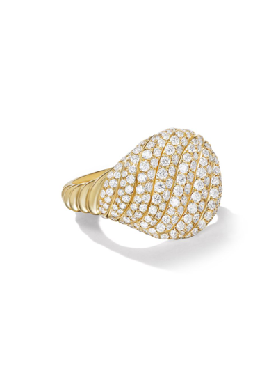 David Yurman Women's Sculpted Cable Pinky Ring In 18k Yellow Gold