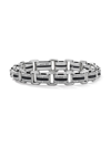 David Yurman Men's Deco Beveled Link Bracelet In Silver With Pavé Diamonds, 7.5mm