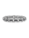 David Yurman Men's Deco Beveled Link Bracelet In Silver With Pavé Diamonds, 7.5mm In Silver Pave