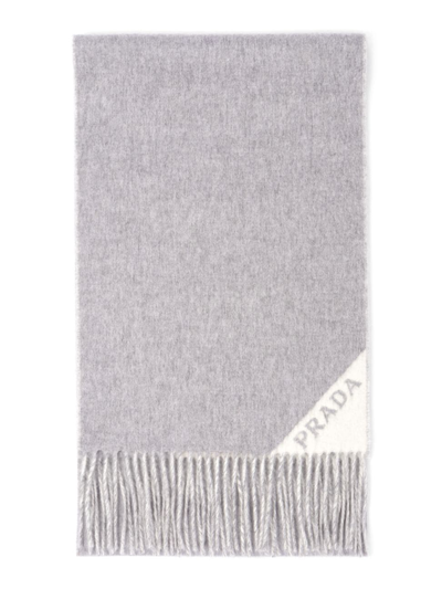 Prada Women's Cashmere Scarf In Grey