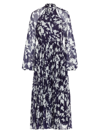 MONIQUE LHUILLIER WOMEN'S ABBIE FLORAL CHIFFON MAXI DRESS