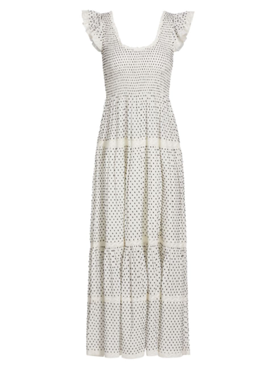 Loveshackfancy Chessie Scoop Neck Dress In Antique White