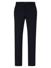 Hugo Boss Slim-fit Trousers In Micro-pattern Performance-stretch Fabric In Dark Blue