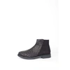 HANNES ROETHER WOVEN EFFECT CHELSEA BOOT BLACK