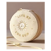 LISA ANGEL SUN AND MOON EMBROIDERED ROUND JEWELLERY CASE