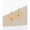 ZOE AND MORGAN AMOR GOLD CHROME DIOPSIDE EARRINGS