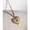 ZOE AND MORGAN BRAVE HEART GOLD CHROME DIOPSIDE NECKLACE