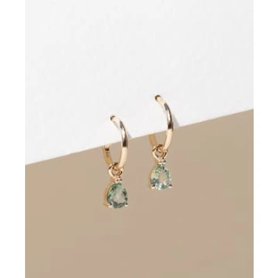 Zoe And Morgan Green Sapphire Dew Drops In Gold
