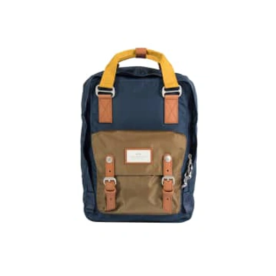 Doughnut Navy And Khaki Macaroon Glossy Backpack In Blue