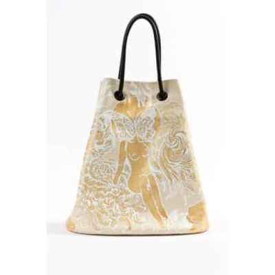 Gina Mcquen Hand-painted Leather Bag | Abundance In Neutral