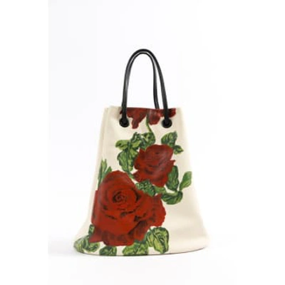 Gina Mcquen Hand-painted Leather Bag | Ruby Red