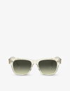 Oliver Peoples Womens Grey Ov5524su Birell Sun Pillow-frame Acetate Sunglasses In Grey