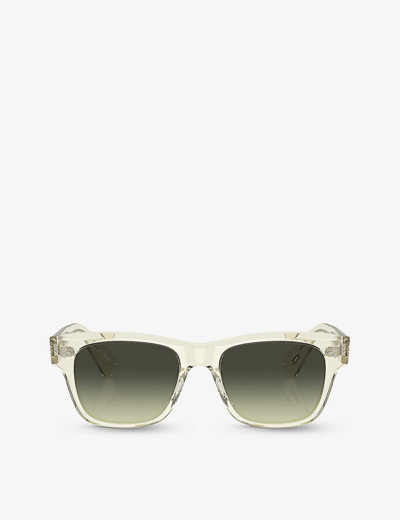 Oliver Peoples Womens Grey Ov5524su Birell Sun Pillow-frame Acetate Sunglasses