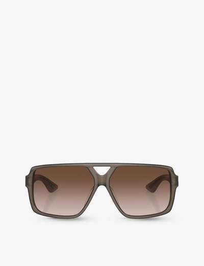 Oliver Peoples Mens Brown Ov5520su 1977c Square-frame Acetate Sunglasses