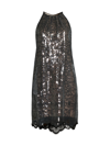 Kobi Halperin Women's Maya Sequined Lace Sheath Dress In Black
