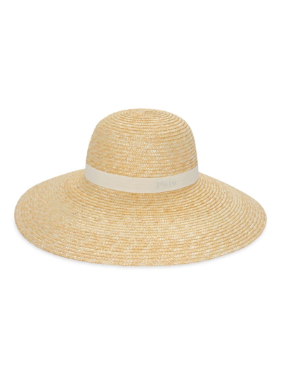 Polo Ralph Lauren Women's Logo-embroidered Straw Sun Hat In Natural