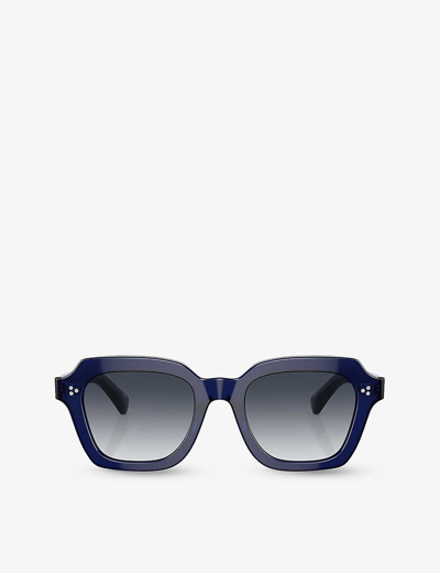 Oliver Peoples Womens Blue Ov5526su Kienna Square-frame Acetate Sunglasses