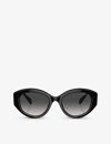 Swarovski Womens Black Sk6005 Irregular-frame Acetate Sunglasses In Black