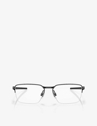 Oakley Mens Ox5076 Sway Rectangle-frame Acetate Optical Glasses