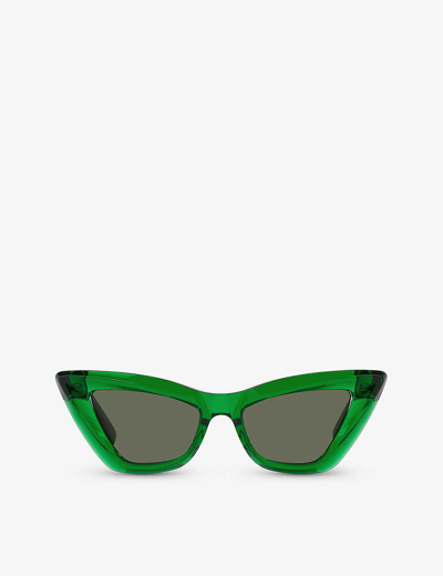 Bottega Veneta Womens Green Bv1101s Cat-eye Acetate Sunglasses