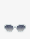 Swarovski Womens Blue Sk6005 Oval-frame Acetate Sunglasses In Blue