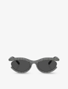 Swarovski Womens Sk6006 Crystal-embellished Oval-frame Metal Sunglasses Black In Black
