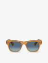 Oliver Peoples Womens Brown Ov5524su Birell Sun Pillow-frame Acetate Sunglasses In Brown