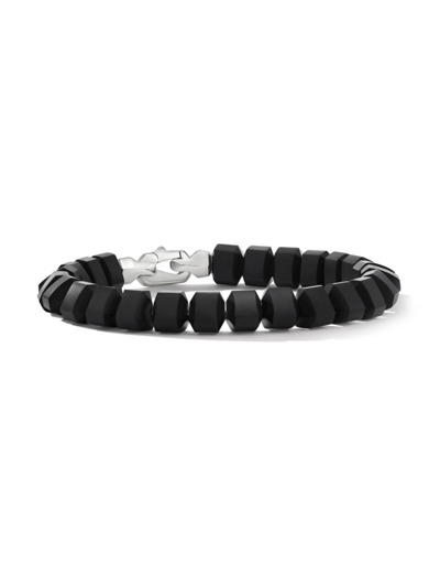 David Yurman Men's Spiritual Beads Bracelet In Sterling Silver In Black Onyx