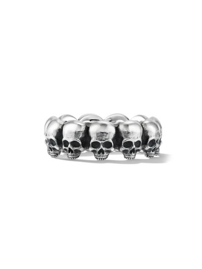 David Yurman Men's Memento Mori Skull Band Ring In Sterling Silver