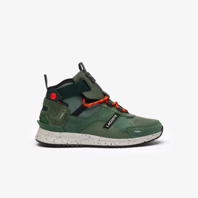 Lacoste Men's Suede Leather Run Breaker Boots - 8 In Green