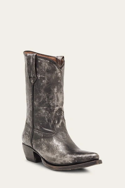 The Frye Company Frye Sacha Mid Pull On Boots In Dark Pewter