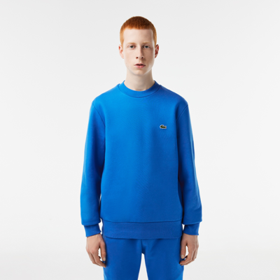 Lacoste Brushed Fleece Jogger Sweatshirt - L - 5 In Blue