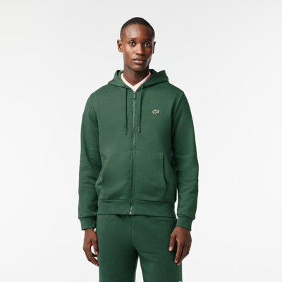 Lacoste Men's Fleece Zip-up Hoodie - S - 3 In Green