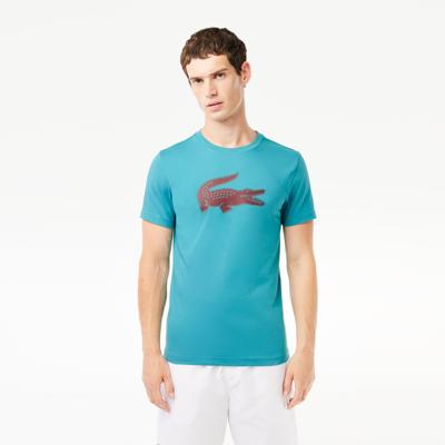 Lacoste Ultra-dry Xxl Logo Sport T-shirt - 3xl - 8 In Blue