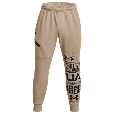 Under Armour Mens  Unstoppable Fleece Joggers In Sahara/black