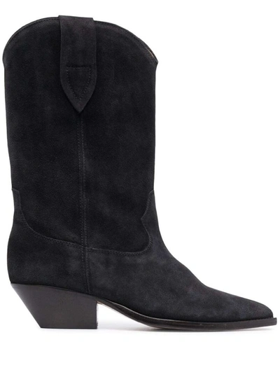 ISABEL MARANT BLACK DUERTO SUEDE BOOTS