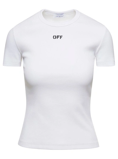 OFF-WHITE OFF STAMP RIB BASIC TEE WHITE BLACK