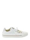 MAISON MARGIELA WHITE NEW EVOLUTION LACE-UP SNEAKERS IN LEATHER
