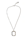ALEXANDER MCQUEEN BRASS CHAIN NECKLACE WITH LOGO PENDANT DETAIL