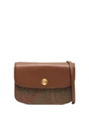 ETRO BROWN 'ARNICA' CROSSBODY BAG WITH 'PAISLEY' MOTIF IN COTTON BLEND