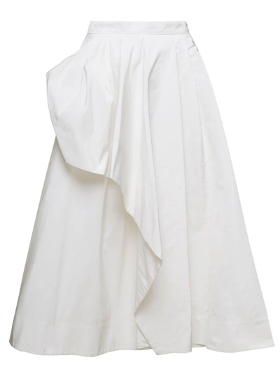 Alexander Mcqueen Sustainable Polyfaille Skirt In White