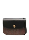 ETRO BLACK 'ARNICA' CROSSBODY BAG WITH 'PAISLEY' MOTIF IN COTTON BLEND