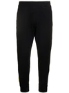 DSQUARED2 BLACK JOGGERS PANTS WITH LOGO X PACMAN PRINT AT THE BACK IN COTTON