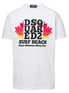 Dsquared2 Surf Beach Cotton Jersey T-shirt In White
