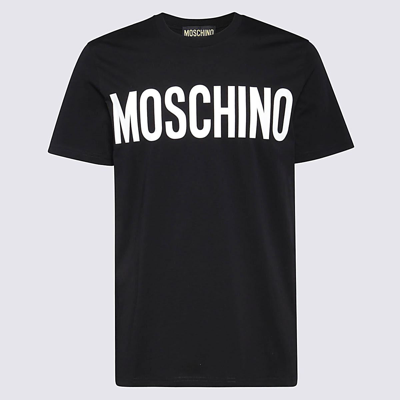 Moschino Printed Cotton-jersey T-shirt In Black