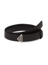 Prada Women's Saffiano Leather Belt In Black