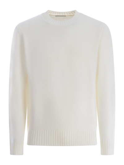 Paolo Pecora Crewneck Knitted Jumper In White